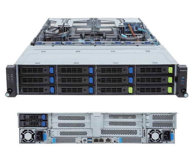 GIGABYTE R283-S91-AAE1 on arka görünümü