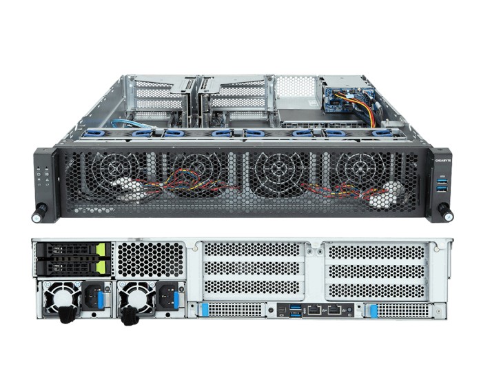 Gigabyte E263-S30-AAD1 iki GPU destekli 2U edge server